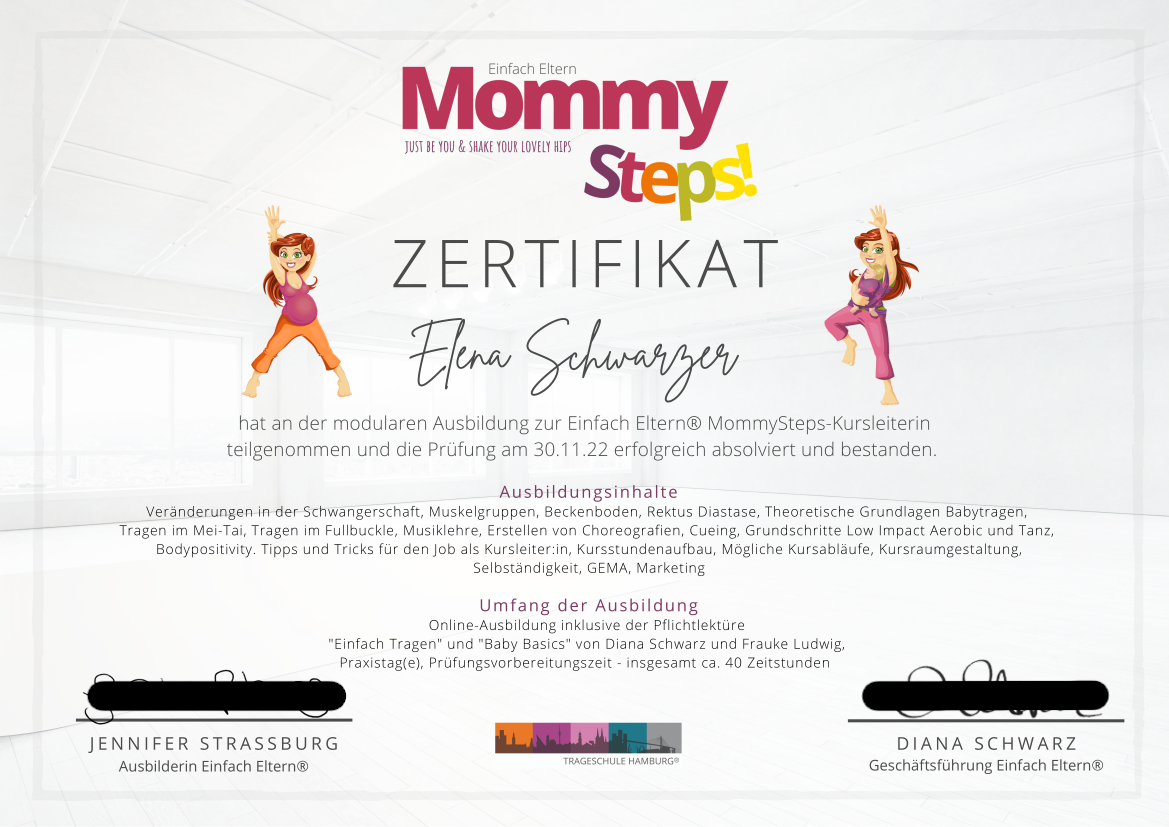 MommySteps Zertifikat